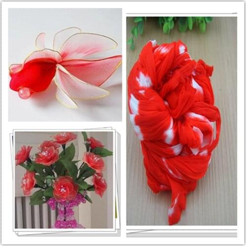 54 colors mix shipping or only one color ship double color stocking flowers/nylon flower /silk flower making/ DIY flowers craft