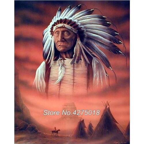 Diamond Embroidery Indian men Full Square/Round Diamond Painting Cross Stitch Mosaic 5D DIY Rhinestone Art YG577