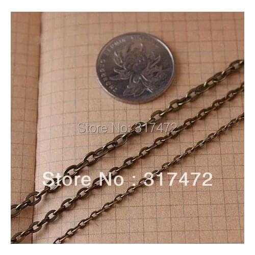 Ship Free~ DIY accessories Adjust chain 4*6mm metal bronze chain jewelry findings CL4*6MM