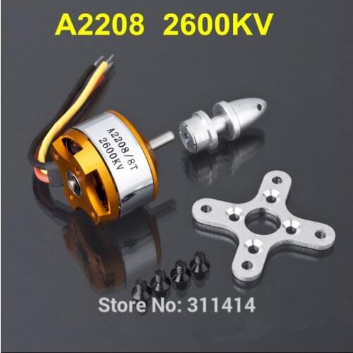 1peice XXD A 2208 A2208 2600KV 8T Brushless Outrunner Motor W/ Mount For RC Aircraft Copter Airplane Electric Motor Engine