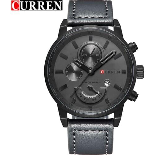 NEW Curren Brand Men Sport Watches Mens Quartz Date Clock Male Casual Leather Strap Wrist Watch relogio masculino reloj hombre