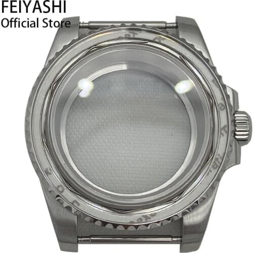 Submariner series 40MM 316L Stainless Steel Mens watches case accessory For seiko nh35 nh36 28.5mm dial movement Sapphire Glass