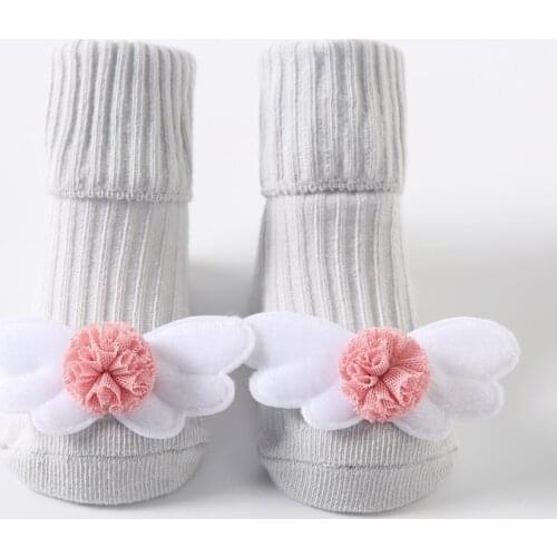 Baby Cartoon Non-slip Socks Girls Boys Children Doll Socks Cuffed Cotton Newborn Toddler Socks