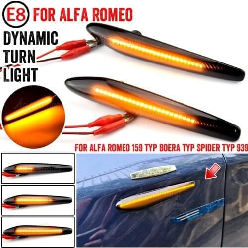 2Pcs Dynamic LED Side Marker Turn Signal Blinker Light For Alfa Romeo Giulietta 940 Juliet Sprint Veloce 10-21 Canbus Error Free