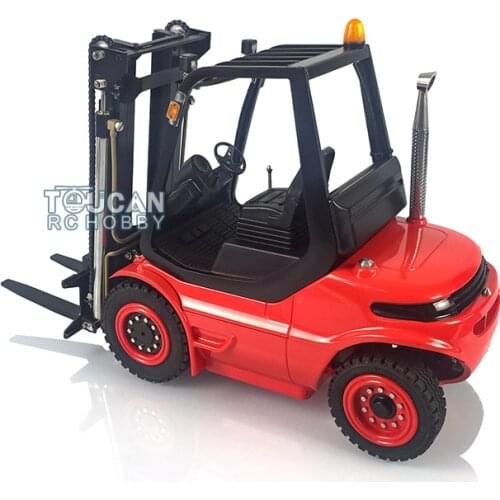 LESU 1/14 Linde Hydraulic RC Forklift Remote Control Transfer Car Truck Model With ESC Motor Light Sound Painted THZH1048-SMT5