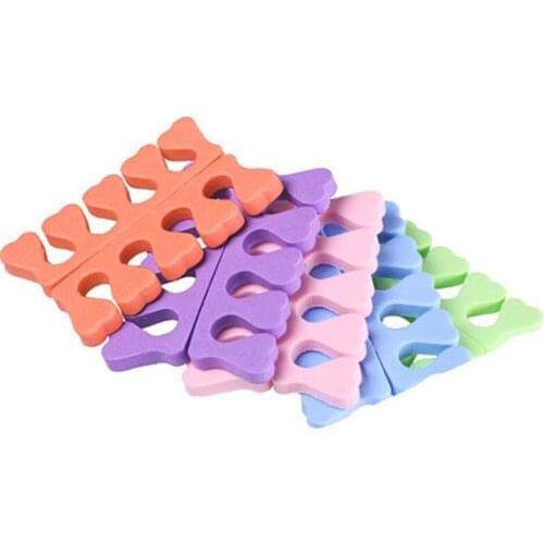 2pcs Soft Foam Sponge Nail Gel Polish Art Toe Separators Pedicure Tools Fingers Dividers Heart Shape Pink Colors Pedicure Tools