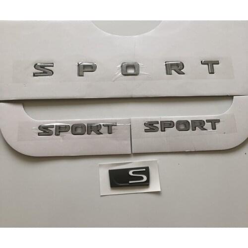 Chrome Letters Sport S Fender Trunk Lid Badges Emblems Badge Emblem Sticker for Lexus LX570 Sport