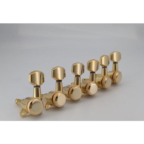 Left Hand Schaller M6 Type Guitar Gold Locking Deluxe Guitar Machine Head Tuners Tuning Pegs for JP6 ST TL Guitar well