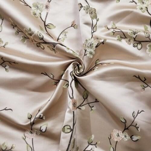 Fashion Countryside Plant Tree Flower Leaves Garments Sofa Armchair Curtain Upholstery Fabric 280cm width sell by meter 3 colors