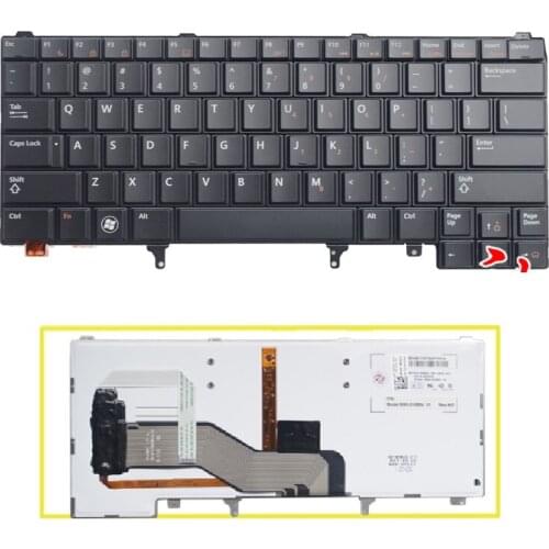 SSEA Brand New US Keyboard with Backlit No Pointer for Dell Latitude E6420 E6420ATG E6320 E5420 E6330 E6430 E6440 E5420 E5430