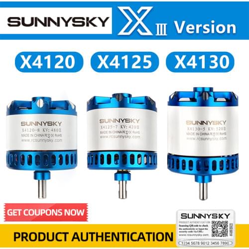 SUNNYSKY X4120-III X4125-III X4130-III 310KV 420KV 440KV 465KV 480KVBrushless Motor for RC Quadcopter Airplanes Fixed Wing Plane