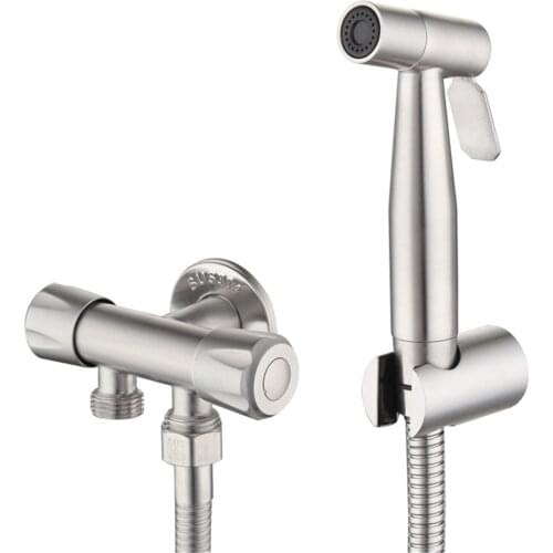 Toilet Bidet Faucets Sprayer Handheld Bidet Sprayer Toilet Stainless Steel Bidet Spray Bathroom Hand Shower Bidet Set Self Clean