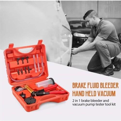 2 In 1 Brake Bleed Vacuum Pump Manual Vacuum Pump Brake Oil Replacement Tool Manual Vacuum Suction Gun