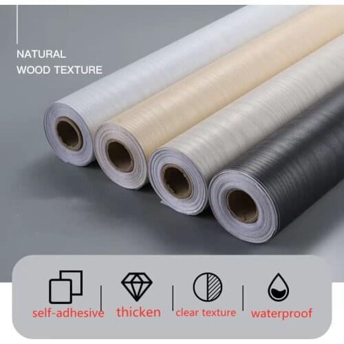 Vinyl Self Adhesive Wood Grain Wallpaper waterproof Contact Paper for Kitchen Cabinets Closet Furniture Renovation Home Decor