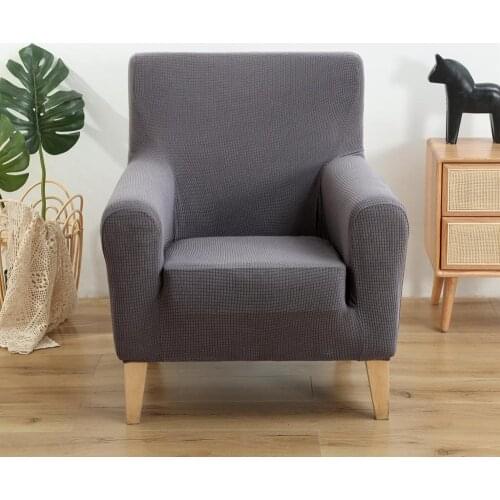 Waterproof Sloping Arm Back Chair Cover Elastic Armchair Wingback Wing Sofa Back Chair Cover Stretch Protector