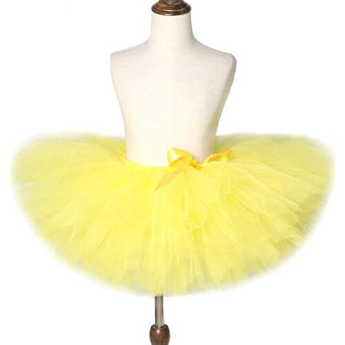Baby Girls Yellow Tutu Skirt for Kids Fluffy Ballet Tutus Ball Gown Girl Birthday Costume Toddler Tulle Skirts for Photo Shoot