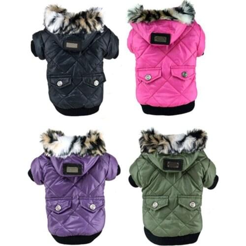 Winter Warm Dog Clothes Windproof Pet Down Jacket for Chihuahua Yorkie Pet Puppy Dog Padded Coat Pet Dog Hoodies Clothing