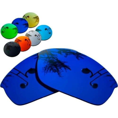 100% Precisely Cut Polarized Replacement Lenses for Flak Jacket Sunglasses Deep Blue Mirrored Coating Color- Choices