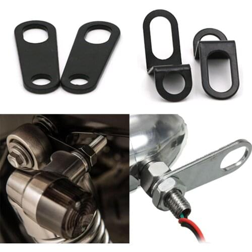 2PCS Universal Motorcycle Turn Signal Light Mount Brackets Parts Racing Lamp Holder Shock Fork Ear Clamps 10mm For Dirt Pit Bike