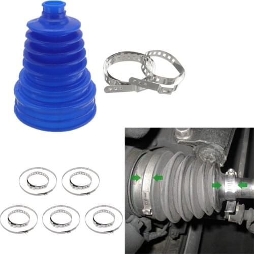 4Pcs 25mm Car Silicone Constant Speed Dust Cover Universal Ball Round Clamp Track Connector Kit CV Boot Auto Parts Replacement