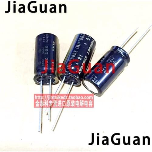 4PCS ELNA STARGET 16V3300UF 12.5X25MM ROD 3300UF 16V Black Gold 3300uF/16V filter audio electrolytic capacitor 16V 3300UF