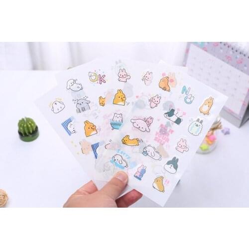 4pcs Big ear rabbit sticker Organizer Calendar Diary Book Planner Scrapbook Decoration Diary Sticker papeleria