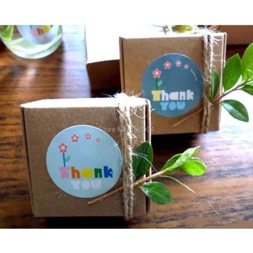 400pcs 3.5cm round "Thank you" paper sticker sealing sticker baking package cookies cake box decoration custom label