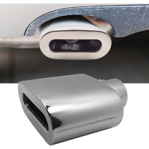 6028A Exhaust Muffler Refitting Flat Mouth Stainless Steel Universal Tail Throat Muffler for Car