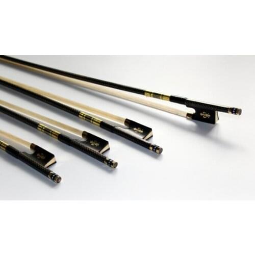 Free Shipping 1pcs Yinfente violin bow 4/4 Full Size Carbon fiber grillwork Ebony Frog Carving flower Violin Accessory