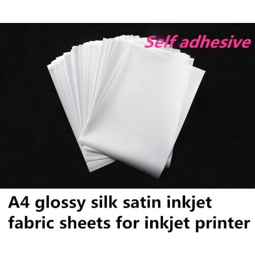 A4 size Inkjet Silk glossy art canvas roll prints 120g with self adhesive