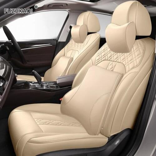 FUZHKAQI Custom Leather car seat cover For Mitsubishi PAJERO OUTLANDER EX ASX Grandis Eclipse Cross galant Lancer Zinger auto
