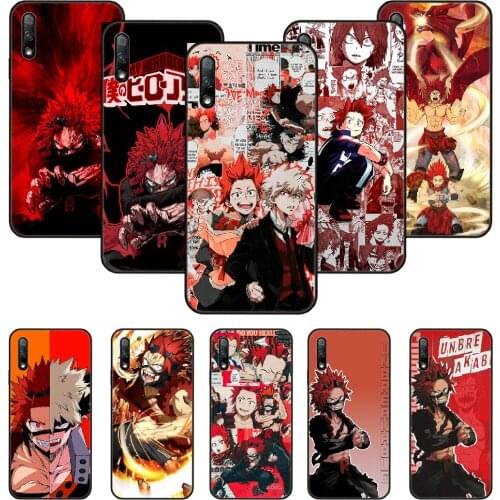 Phone Case For Huawei Honor 9X 10 9 20 8X 8A 8S 7X 7A i A Pro Play Lite Black Cover Coque Trend Shell My Hero Kirishima Eijiro