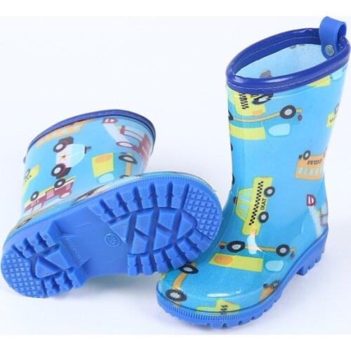 Childrens Rain Shoes Boys and Girls Baby Students Rubber Shoes Rain Boots Cartoon Picture Childrens Water Shoes