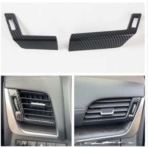 For Nissan X-Trail 2021 ABS Carbon Fiber Car Dashboard Side Air Outlet Frame Cover Trim Car Styling Sticker