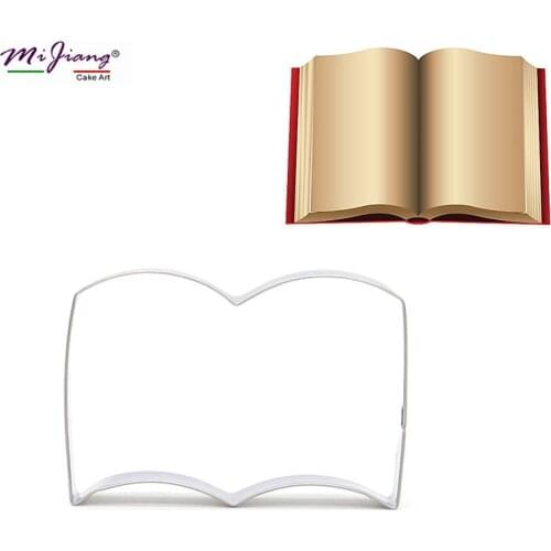 Stainless Steel Book Shaped Cookie Cutter Biscuit Mould Fondant Cake Decoration Accessories Baking Pastry Tools Slicer S7225