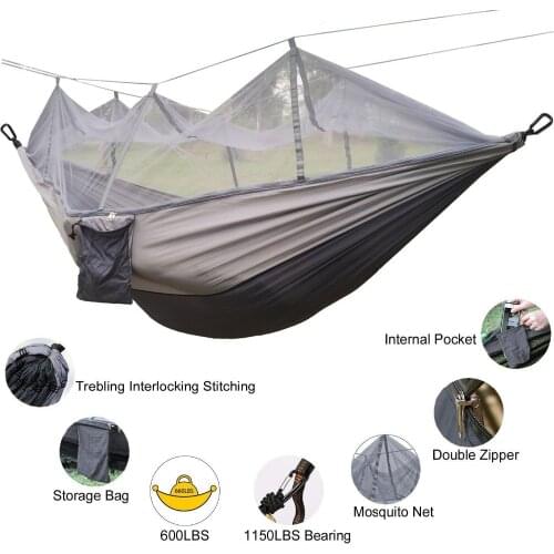 Portable Mosquito net Hammock Double-person Folded Into The Pouch Mosquito Net Hammock Hanging Bed For Travel Kits Camping
