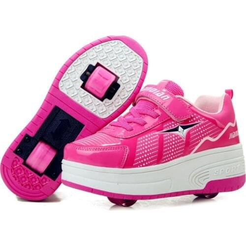 Kids Sneakers With Two Wheel heelies Kids Junior Roller Skate Shoes Boys Girls Wheels Shoes Adult Casual boys Sneaker