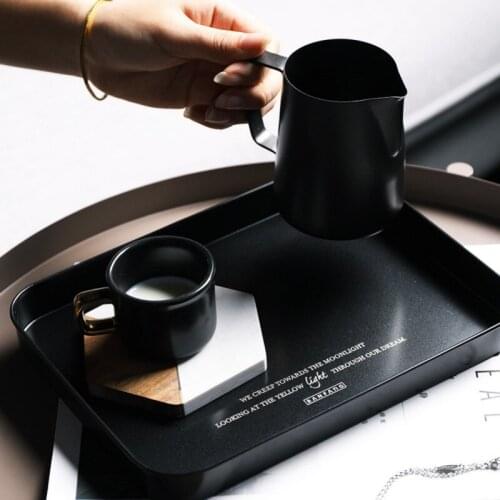 Laser Letter Print Metal Jewelry Storage Tray Black Storage Tray Fruit Tray Small Items Jewelry Display Tray