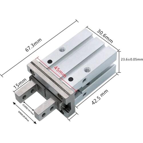 MHZ2-16D Air Pneumatic Parallel Gripper Aluminium Clamps Finger Cylinder