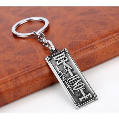 Movie Death NoteTag Key Chain Alloy Keychain Accessories Pendant Key Ring Charms Keychains for Ladies