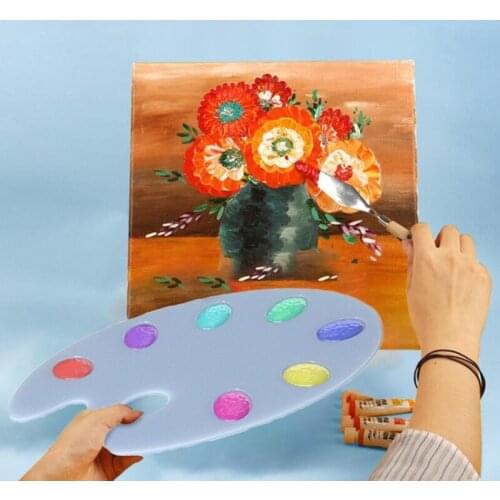 2021 New Artist Paint Palette Resin Mold Painter Art Palette Serving Board Silicone Mould