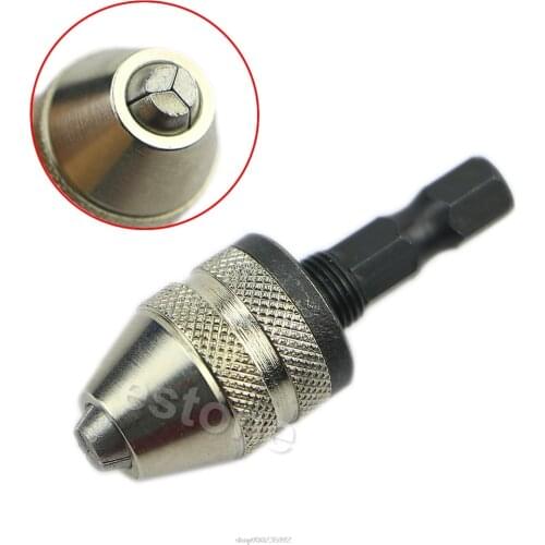 New 6mm 1/4\" Keyless Drill Bit Chuck Hex Shank Quick Change Adapter Converter N17 20 Dropship