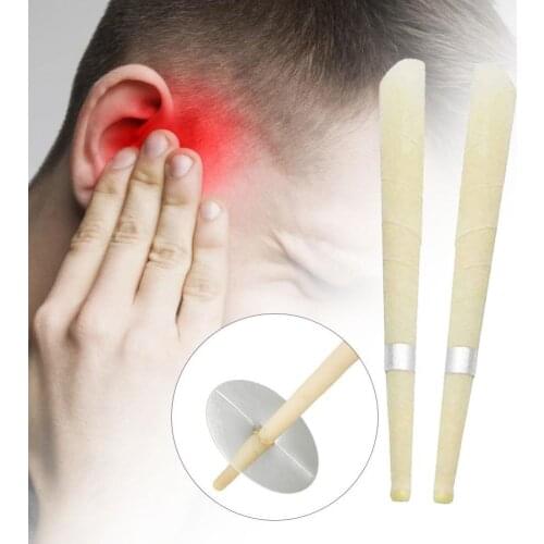 Earwax Candle Ear Wax Cleaner Removal Dust-proof Sponge Safe Extract Health Care Hearing Thai Massage Earwax Candle for Home