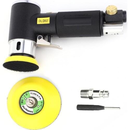 Pneumatic Air Angle Sander 3in 2in Grinding Polishing Orbital Sander 15000rpm 1/4in