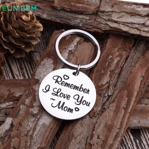 Mothers Day Gifts Keychain for Mom from Daughter Son Remember I Love You Mom Birthday Gifts for Women Mommy Key Ring for Her