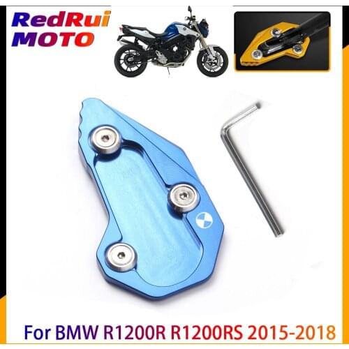For BMW R1200R R1200RS 2015 2016 2017 2018 Motorcycle CNC Kickstand Foot Side Stand Extension Pad Support Plate Enlarge Stand