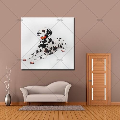 Handpainted Modern Oil Painting Abstract spotty dog Picture On Canvas oil Paintings Home Decor For Living Room wall Art