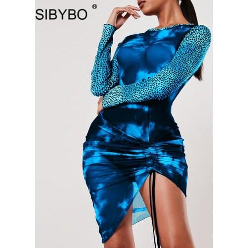 Летние платья с коротким рукавом SIBYBO China At AliExpress