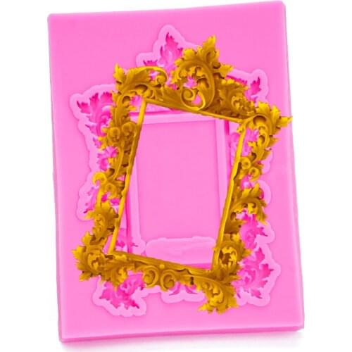 Frame Shaped silicone fondant mould for mastic confectionery accessories chocolate cake decoration tools FT-1019