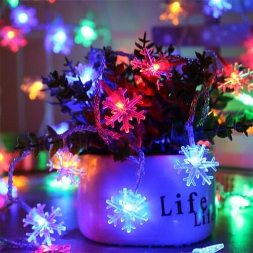 Snowflake LED Light Christmas Decorations For Home Hanging Garland Christmas Tree Decor Ornament 2021 Navidad Xmas Gift New Year